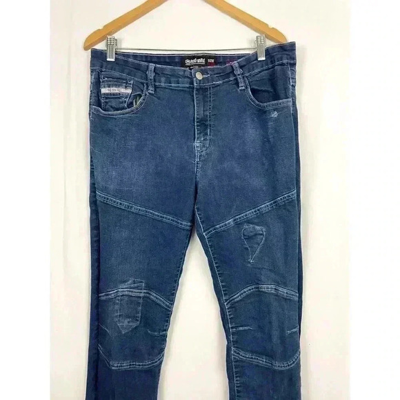 Ecko Unltd Blue Denim Skinny Jeans Sz 36 Stretch Men's - Picture 7 of 12